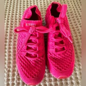 Neon pink Nobull knit runners size 7